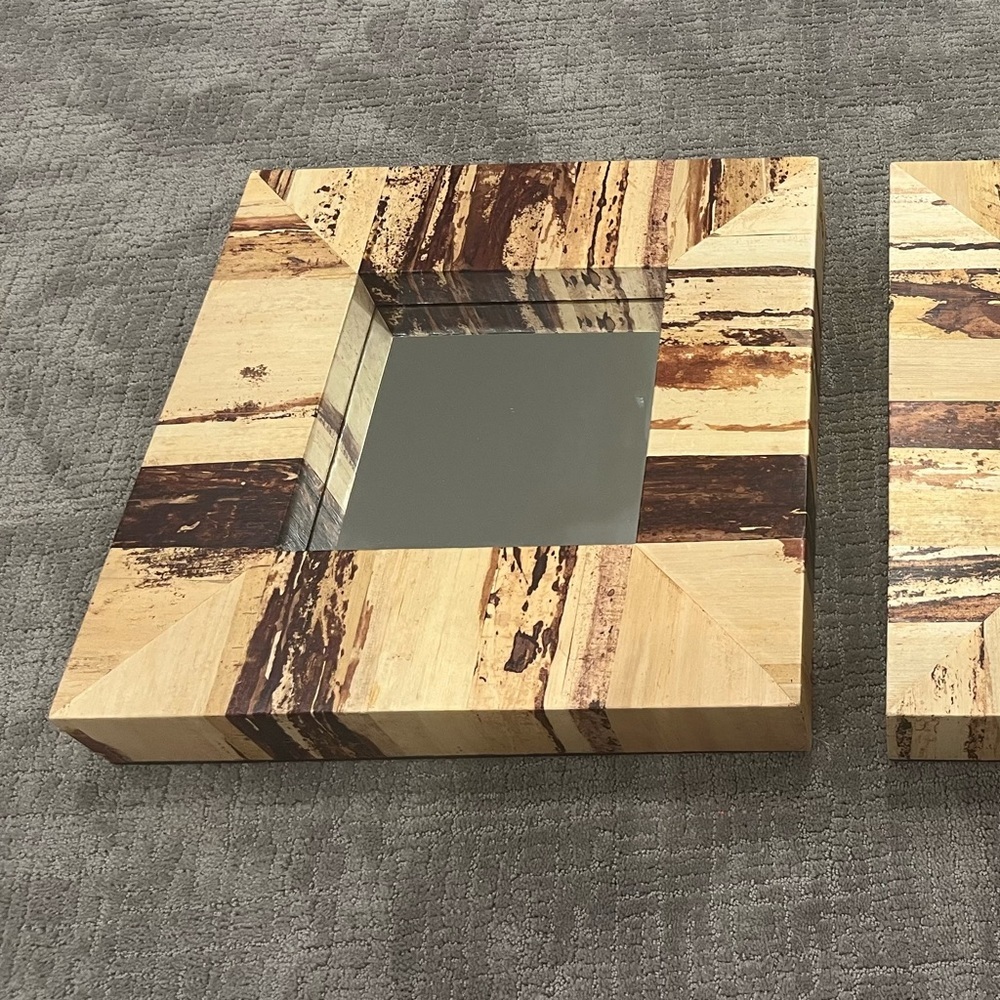 Crate And Barrel
Banana Leaf Mirrors
set of 2
16”x16”